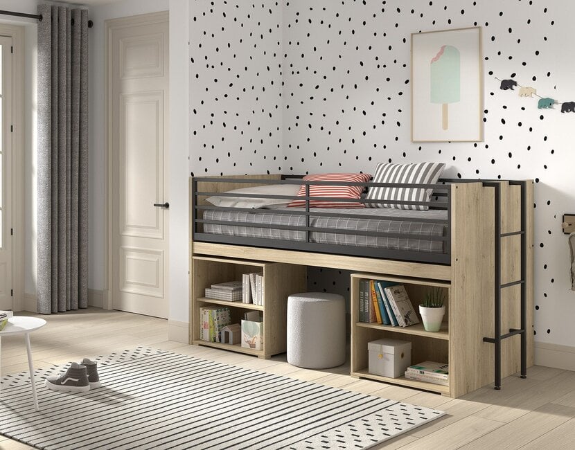 Halfhoogslaper Sam - met 2 boekenkasten