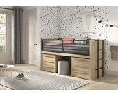 Halfhoogslaper Sam - met 2 ladekasten