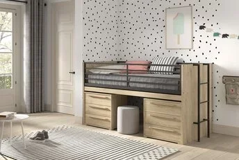 Halfhoogslaper Sam - met 2 ladekasten