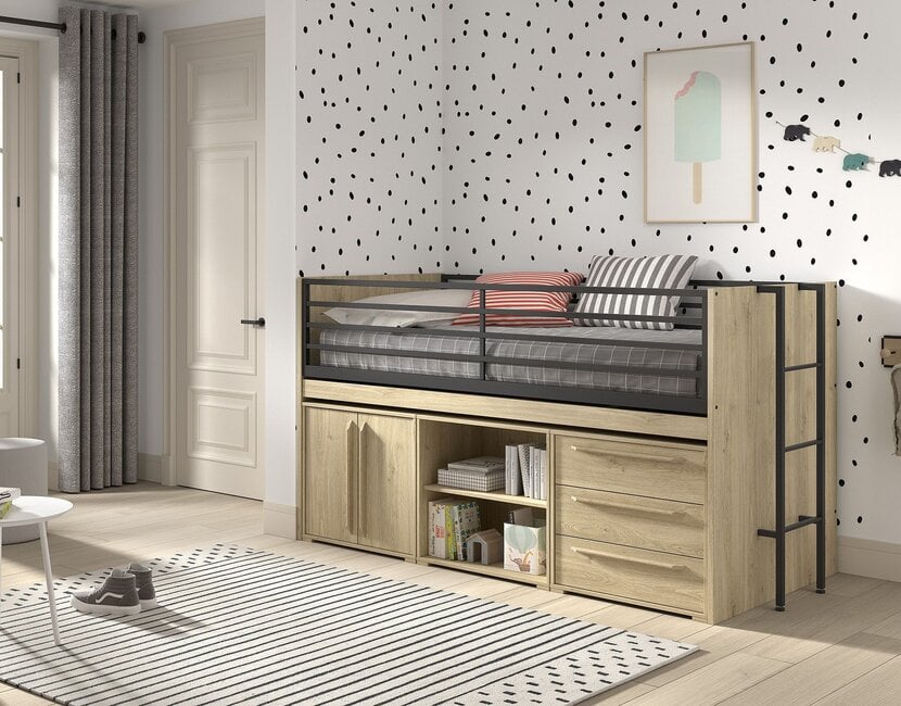 Halfhoogslaper Sam - met 3 kasten