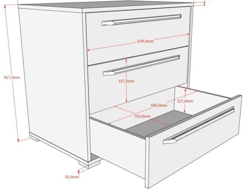 Halfhoogslaper Sam - met 3 kasten