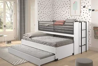 Halfhoogslaper Sam wit - met slaaplade