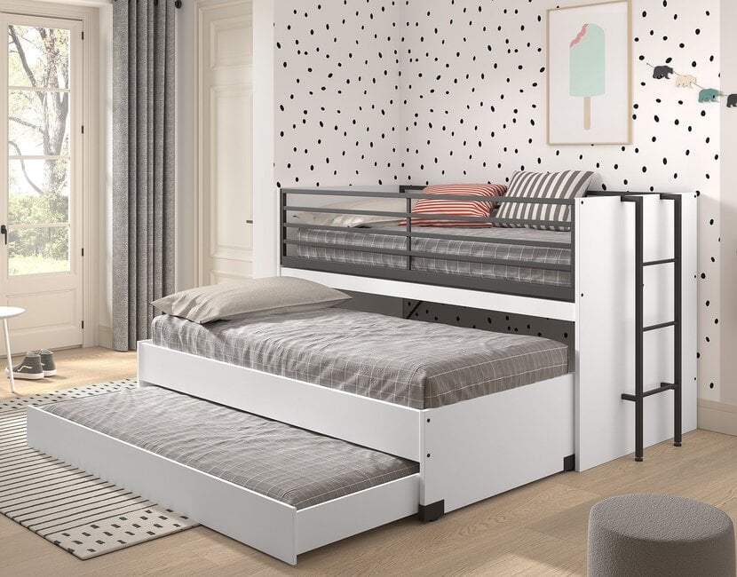 Halfhoogslaper Sam wit - met slaaplade