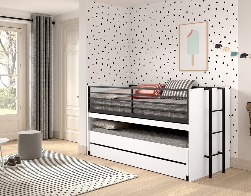 Halfhoogslaper Sam wit - met slaaplade