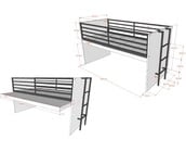 Halfhoogslaper Sam wit - met 3 kasten