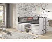 Halfhoogslaper Sam wit - met 3 kasten