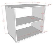 Halfhoogslaper Sam wit - met 3 kasten