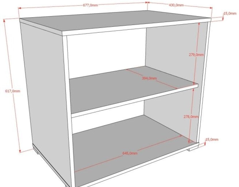 Halfhoogslaper Sam wit - met 3 kasten