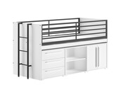 Halfhoogslaper Sam wit - met 3 kasten