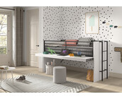 Halfhoogslaper Sam wit - met 2 kasten