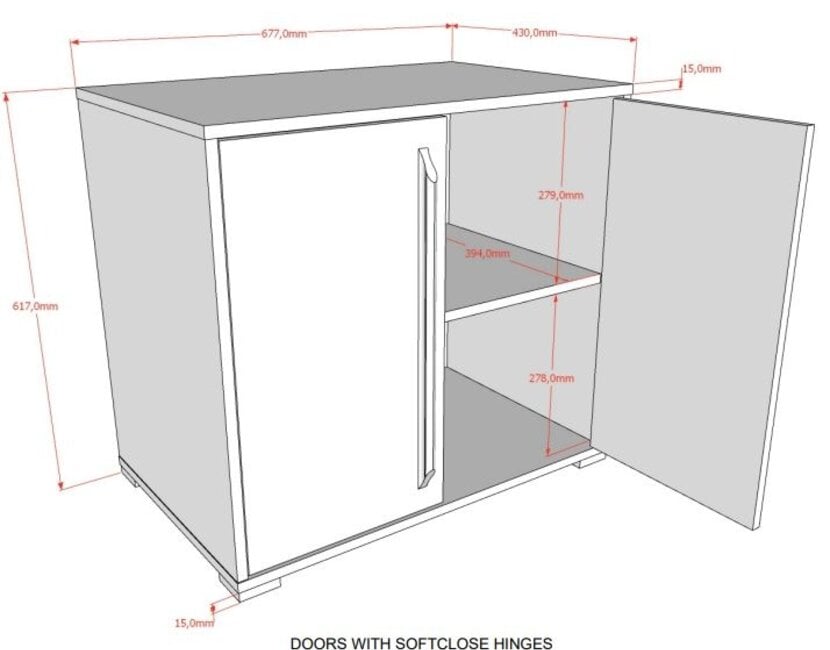 Halfhoogslaper Sam wit - met 2 kasten