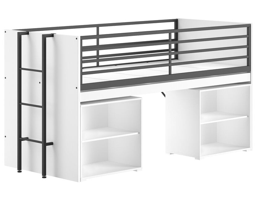 Halfhoogslaper Sam wit - met 2 boekenkasten