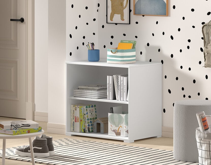 Halfhoogslaper Sam wit - met 2 boekenkasten