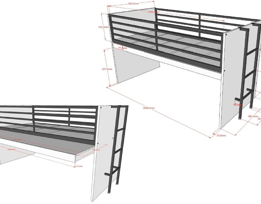 Halfhoogslaper Sam wit