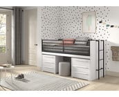 Halfhoogslaper Sam wit - met 2 ladekasten