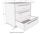 Halfhoogslaper Sam wit - met 2 ladekasten
