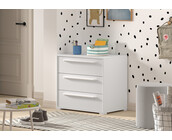 Halfhoogslaper Sam wit - met 2 ladekasten