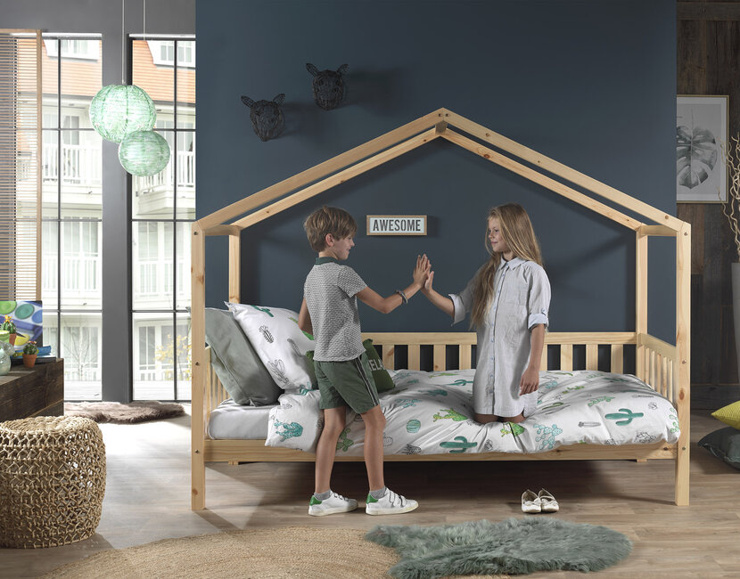 Bedbank Dallas - Natuurlijk hout - Bedhuisje