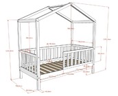 Peuterbed Dallas - Naturel hout - 70x140