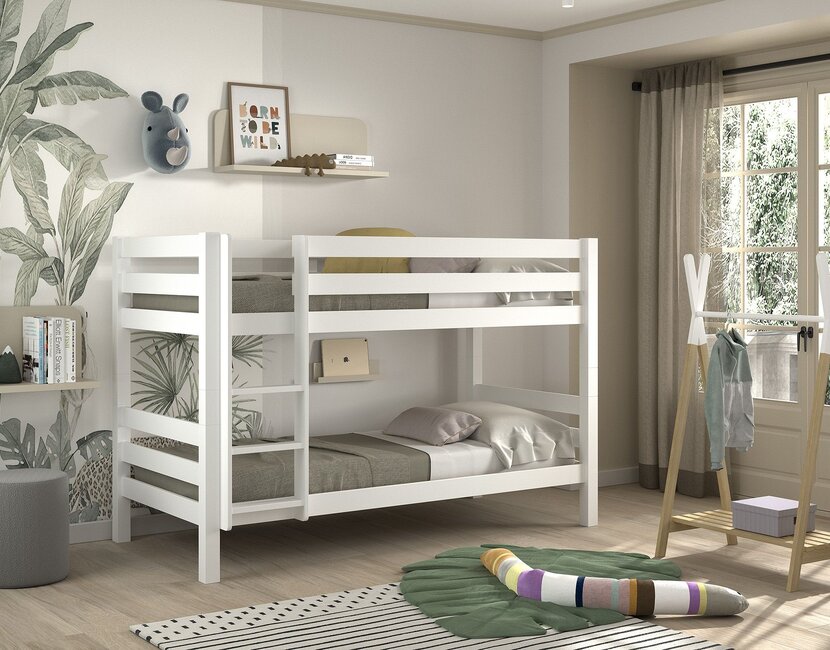 Stapelbed Wit PINO  - 140 cm hoog