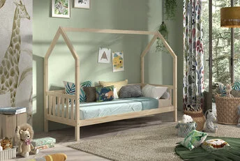 Bedhuisje Cabane - Naturel Grenen - bedbank