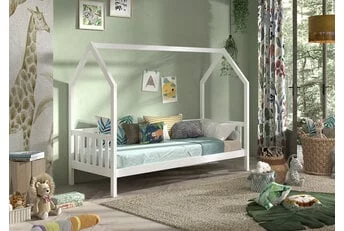 Bedhuisje Cabane - Wit - bedbank