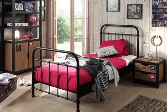 Kinderbed New York - Zwart - 90x200