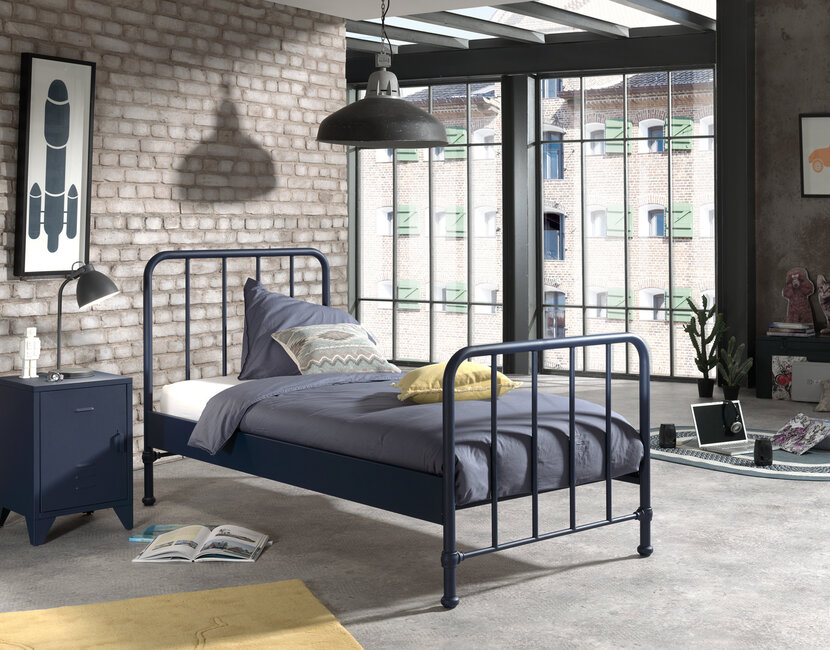 Kinderbed Bronxx - Zwart - 90x200