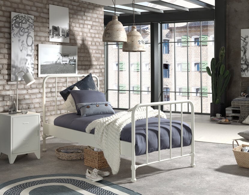 Kinderbed Bronxx - Wit - 90x200