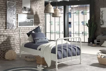 Kinderbed Bronxx - Wit - 90x200