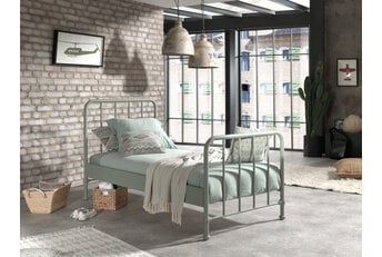 Kinderbed Bronxx - Olijfgroen - 90x200