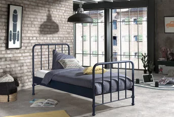 Kinderbed Bronxx - Blauw - 90x200