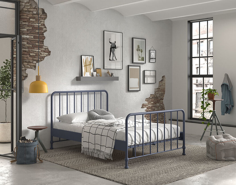 Kinderbed Bronxx - Blauw - 140x200