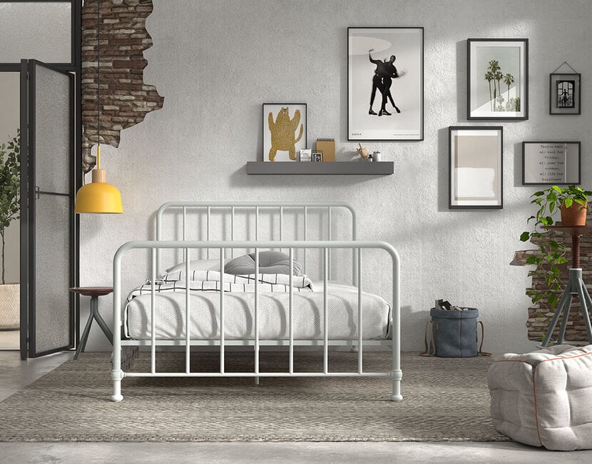 Kinderbed Bronxx - Wit - 140x200