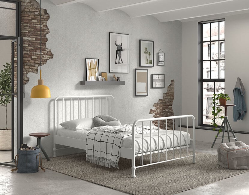 Kinderbed Bronxx - Wit - 140x200