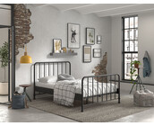 Kinderbed Bronxx - Zwart - 140x200