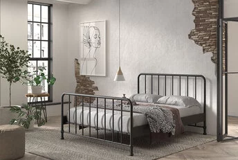 Kinderbed Bronxx - Zwart - 160x200