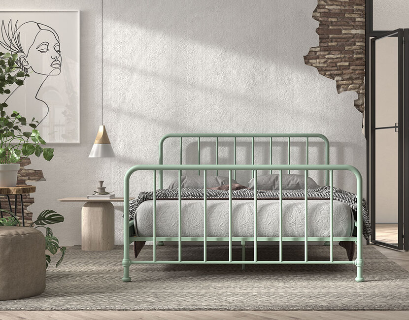 Kinderbed Bronxx - Olijfgroen - 160x200