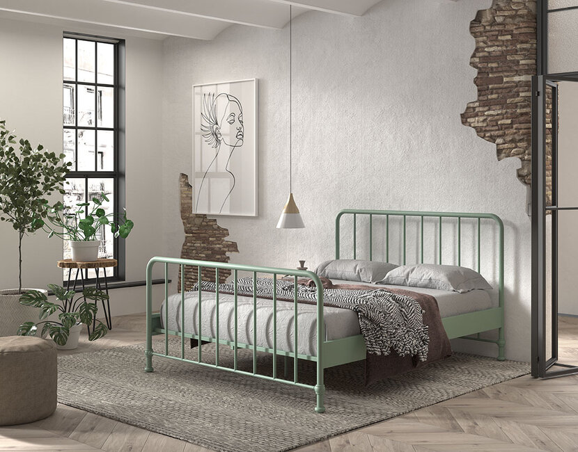 Kinderbed Bronxx - Olijfgroen - 160x200