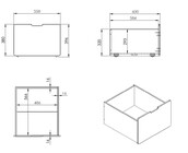 Halfhoogslaper Scott - laag model - 90x200 - met 3 lades