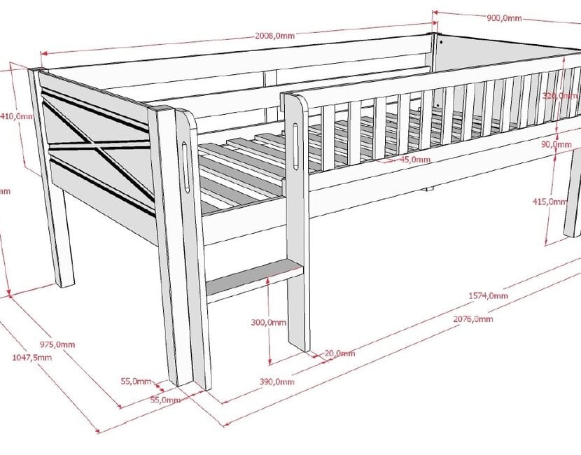 Halfhoogslaper Scott - laag model