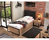 Kinderbed Irony recht hoofdeinde - 90x200 - Industrieel design