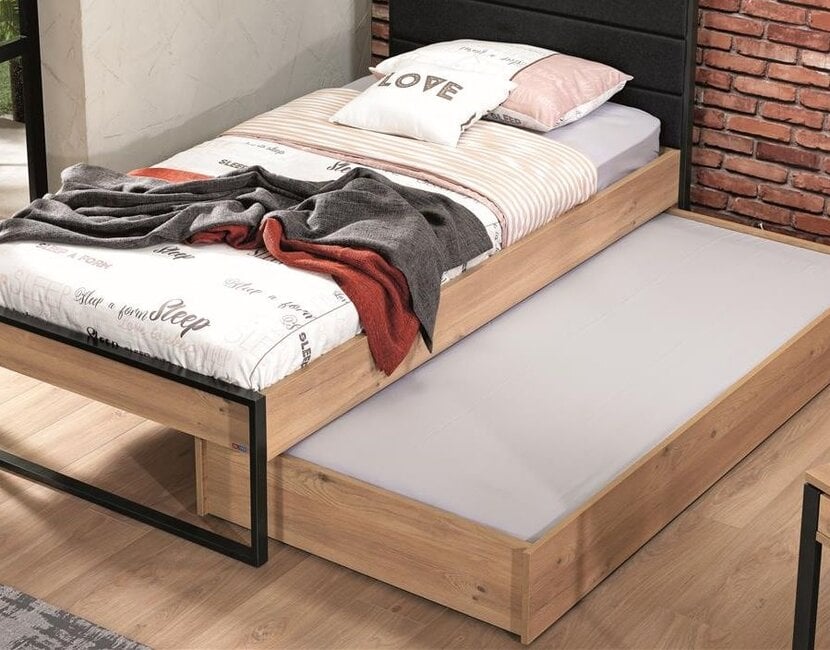 Kinderbed Irony schuin hoofdeinde - 90x200 - Industrieel design