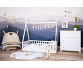 Vloerbed Tipi wit - 70x140 - Montessori peuterbed