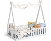 Vloerbed Tipi wit - 70x140 - Montessori peuterbed