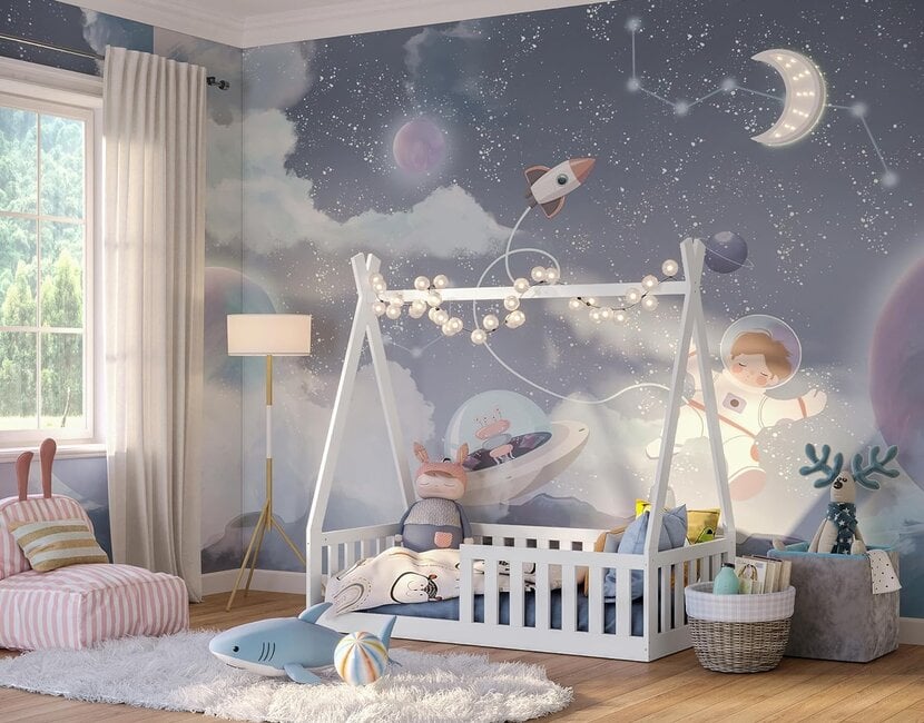 Vloerbed Tipi wit - 70x140 - Montessori peuterbed