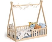 Vloerbed Tipi - 70x140 Natuur - Montessori peuterbed