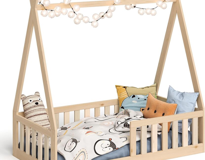 Vloerbed Tipi - 70x140 Natuur - Montessori peuterbed