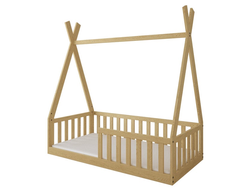 Vloerbed Tipi - 70x140 Natuur - Montessori peuterbed