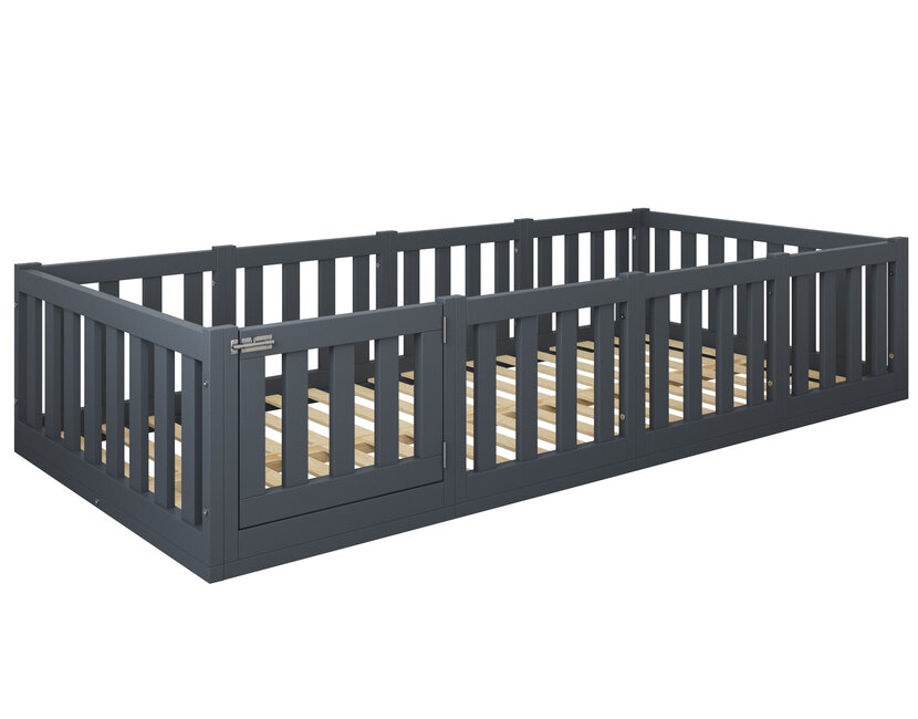 Montessori vloerbed Luna Antraciet - 90x200